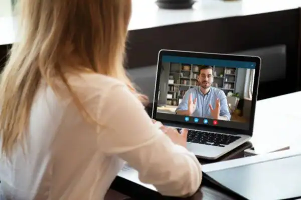 image of woman attending online mediation Newquay speak to our team today!
